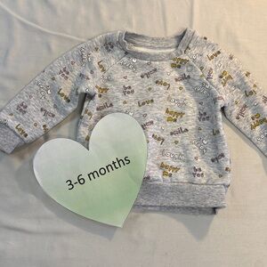 Primark - pullover sweatshirt/sweater. Size  3-6 months